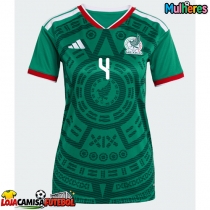 Camisa de Futebol México Edson Alvarez #4 Equipamento Principal Mulheres Mundo 2026 Manga Curta